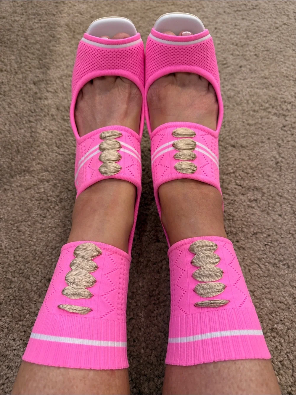 Fendi Pink Mesh Sock Heels – Size 37 – Worn Once